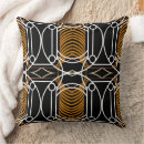 Search for black and white art deco pillows Gold