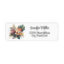 Search for autumn leaves return address labels Bouquet