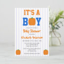 Search for pumpkin baby boy shower invitations October