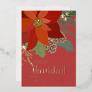 Recherche de poinsettia vœux cartes Rouge