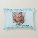 Recherche de date de naissance coussins Bleu