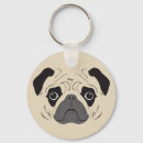 Search for dog silhouette keychains Pug