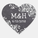 Search for pink and black wedding stickers Heart