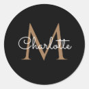 Recherche de elegant gold monogram stickers Élégant