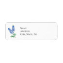 Search for bluebonnet return address labels Watercolor
