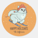 Search for white fox stickers Winter snow