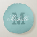 Recherche de teal coussins Monogramme