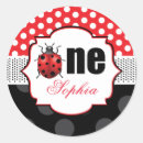 Search for red and black ladybug stickers Polka dot