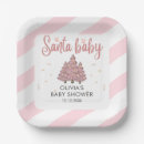 Search for pink christmas plates Santa baby