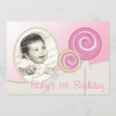 Search for lollipop birthday invitations Girl