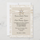 Search for lace border wedding invitations White