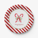 Search for candy cane christmas plates Watercolor