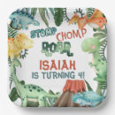 Recherche de dinosaures assiettes Boy