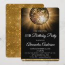 Search for disco 50th birthday invitations Black