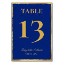 Search for royal blue and gold wedding table cards Elegant