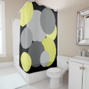 Search for yellow and grey shower curtains Polka dots