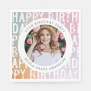 Search for pastel rainbow napkins For her