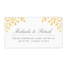 Search for black and gold address labels weddings Floral
