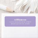 Search for lavender return address labels Bold