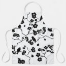 Search for black birds aprons Floral pattern