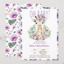 Search for purple giraffe baby shower invitations Trendy
