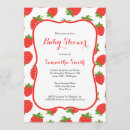 Recherche de fraise kawaii invitations Rouge