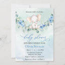 Recherche de blue elephant baby shower invitations Floral