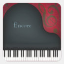 Search for black music stickers Pianist