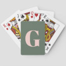 Search for monogrammed playing cards Letter initial