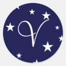 Search for initial v stickers Navy