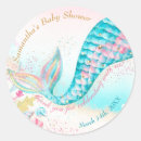 Search for baby shower mermaid stickers Glitter