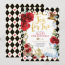 Search for tea for two birthday invitations Alice in wonderland