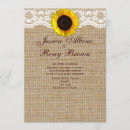 Search for burlap and twine wedding invitations Sunflower