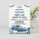 Search for racing birthday invitations Fast one party