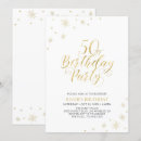 Search for chic 50th birthday invitations Gold