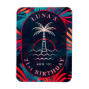 Search for blue palm tree magnets Summer vacation