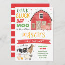 Recherche de farm animal party invitations Boy