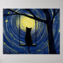 Search for moon cat posters Starry