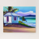 Recherche de maison blanche puzzles Aquarelle