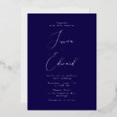Search for midnight blue and silver invitations Navy