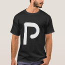 Search for letter p tshirts Black