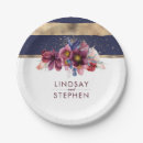 Search for burgundy and gold plates Floral