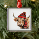 Search for scottish highland cow ornaments Festive