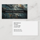 Search for quarry business cards Construction