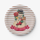 Search for vintage snowman plates Merry christmas
