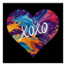 Recherche de coeur posters Coloré