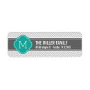 Search for teal and grey return address labels Chevron