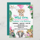 Search for pink safari birthday invitations Lion