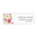 Search for pink flowers return address labels Blush