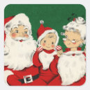 Search for mrs claus stickers Vintage christmas